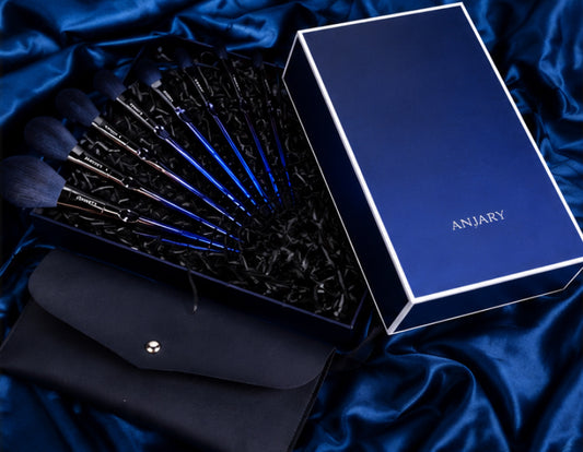 2026 New Blue 10 Makeup Brushes Set