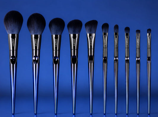 10-Piece Makeup Brush Set with Gift Box & Storage Bag